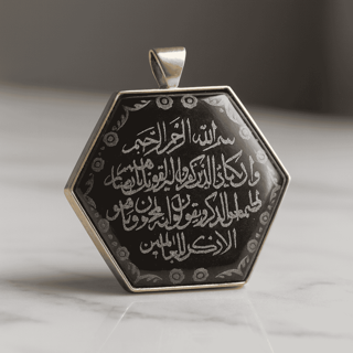 آویز گردنی با حکاکی دعای وان یکاد
